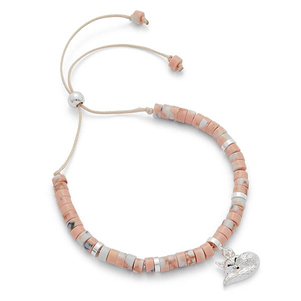 Fox Under The Moon Silver Plated Friendship Bracelet - Friendship