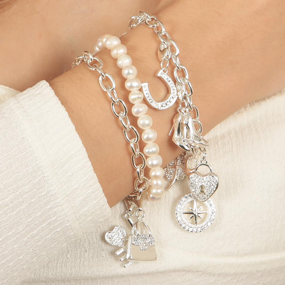Silver Plated Charm - Love