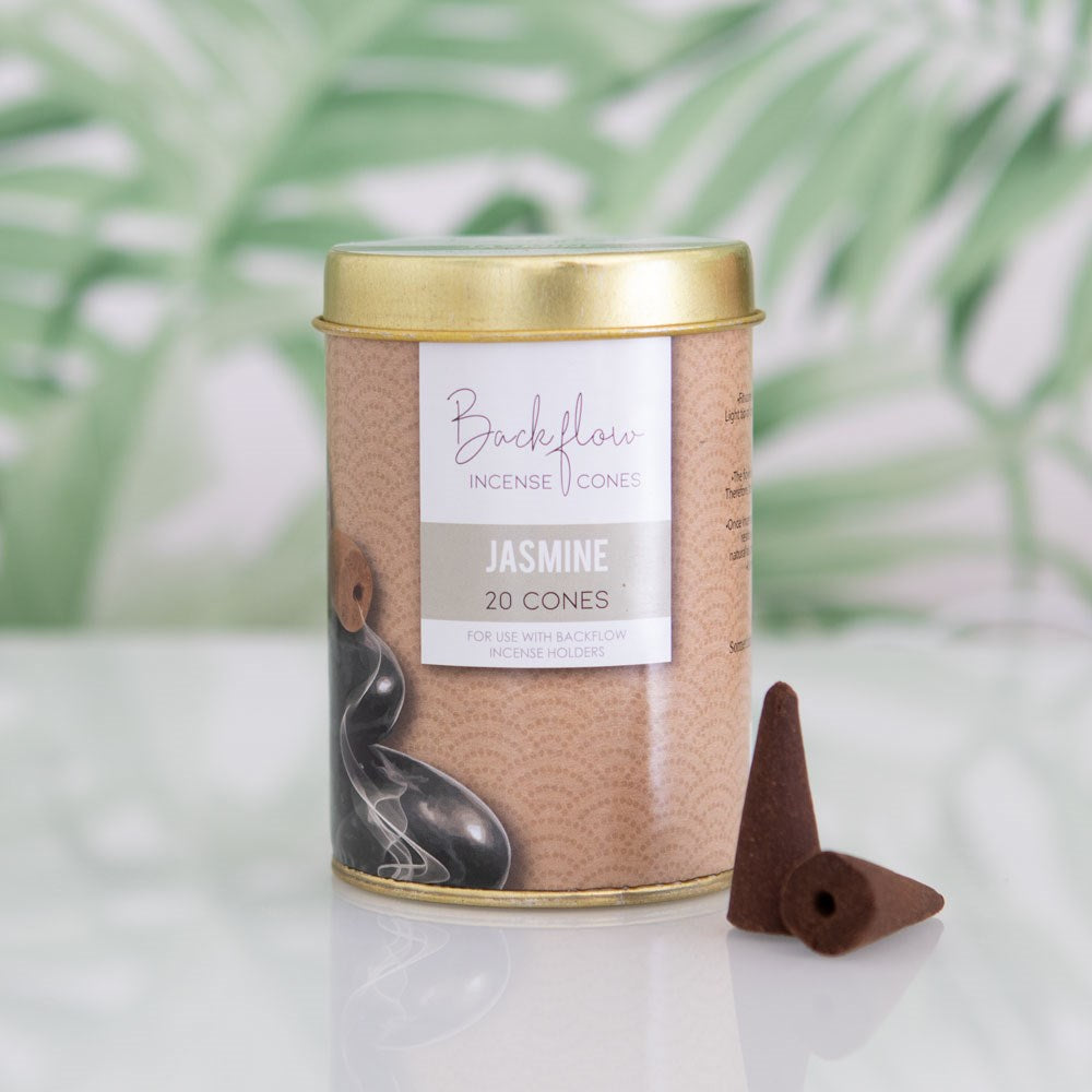 Jasmine Backflow Incense Cones Tin