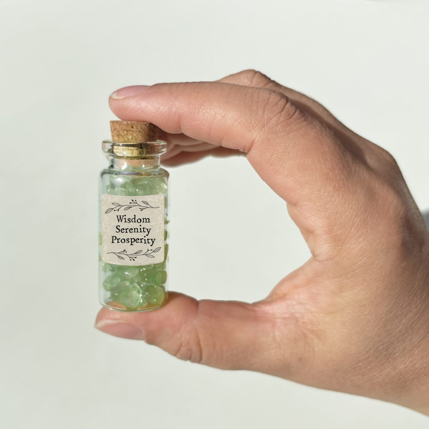Crystal Chip Bottle - Green Aventurine