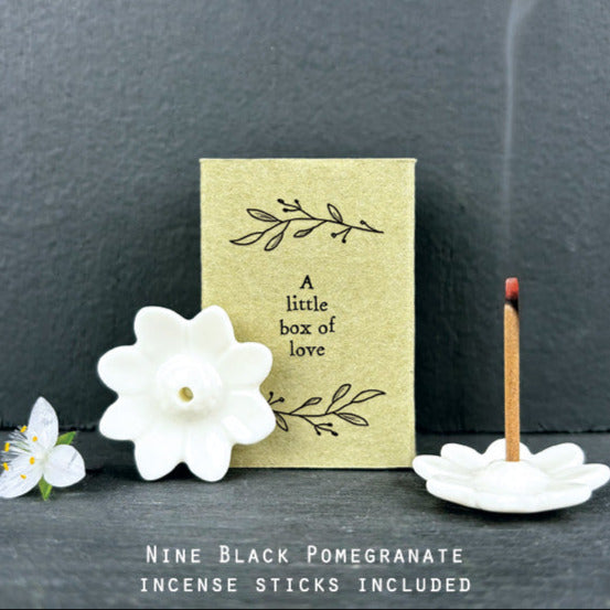 Matchbox Porcelain Mini Incense Stick Holder - Love