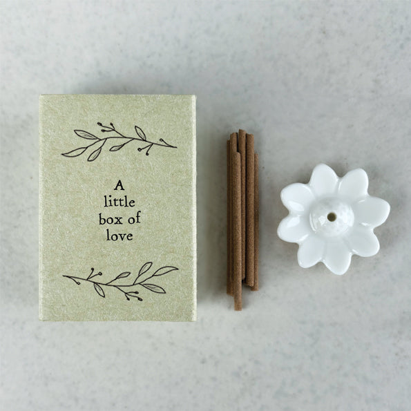 Matchbox Porcelain Mini Incense Stick Holder - Love