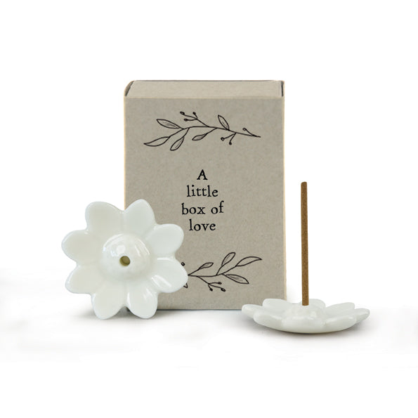 Matchbox Porcelain Mini Incense Stick Holder - Love
