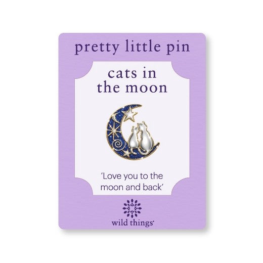 Cats in the Moon Pin - Moonlight
