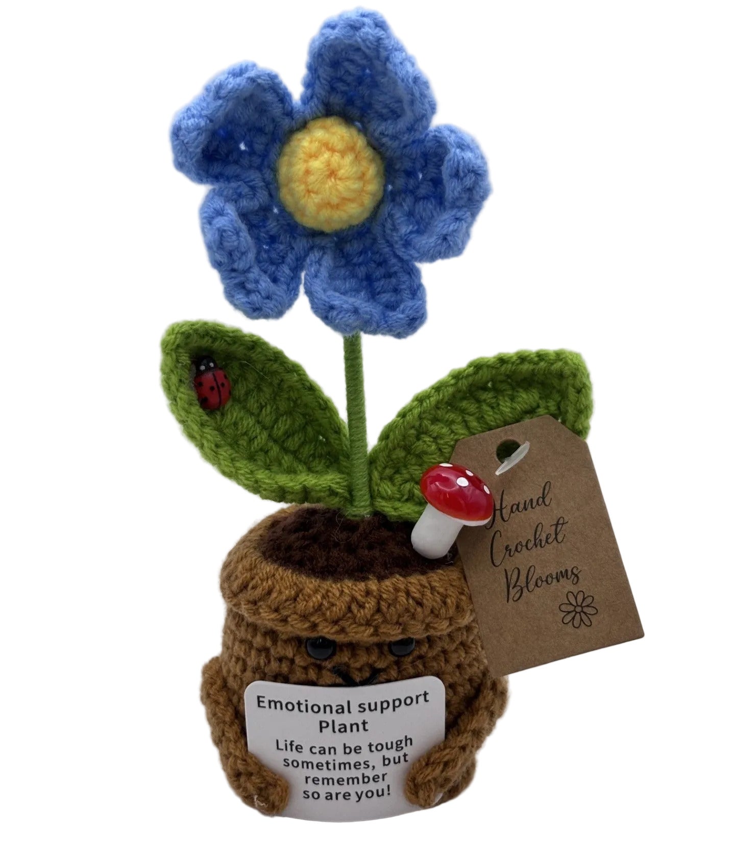Crochet Blooms Smiley Pot - Periwinkle