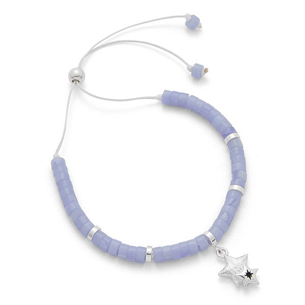 Fox Under The Moon Silver Plated Friendship Bracelet - Hope/Darkness