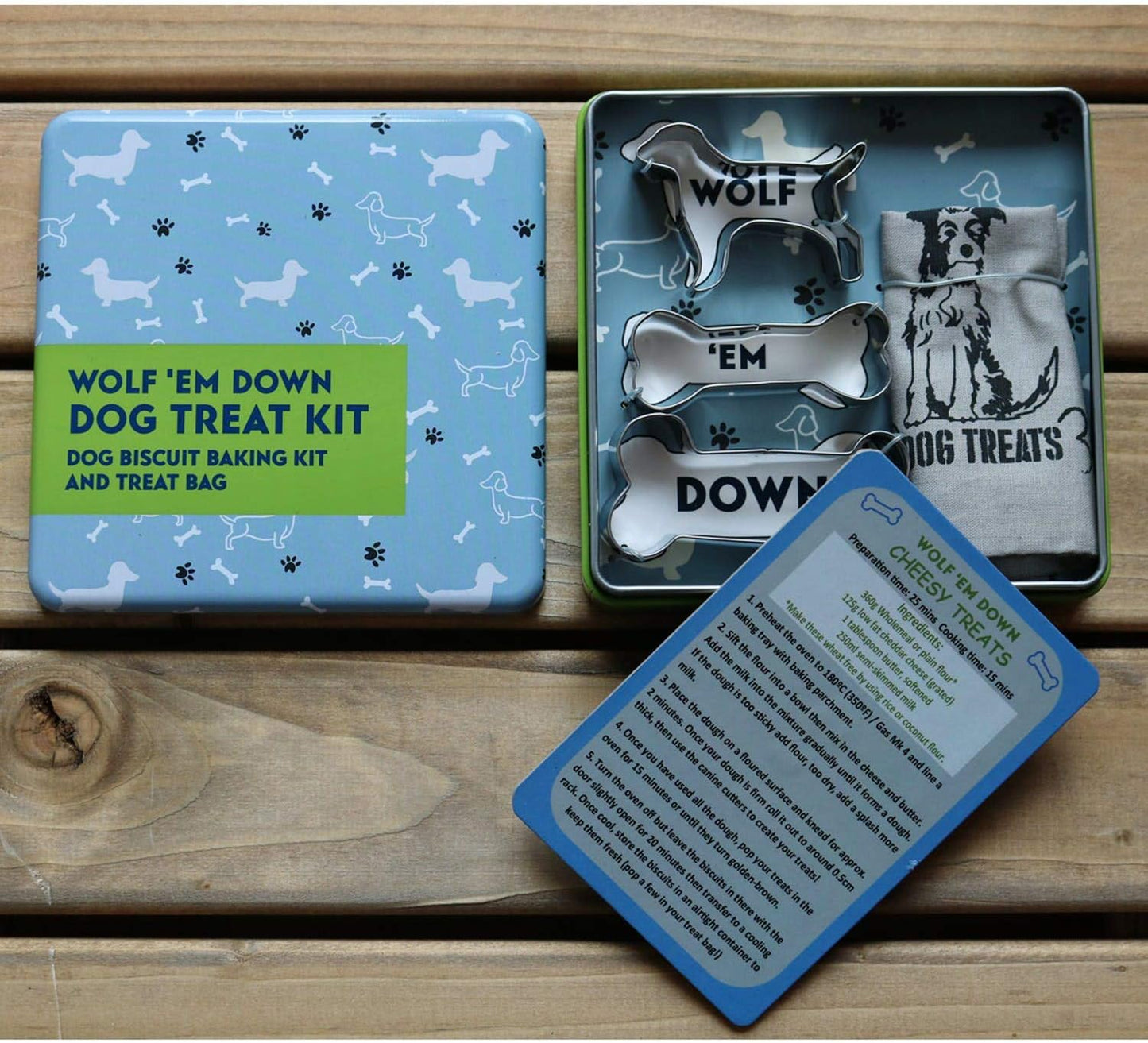 Wolf 'Em Down Dog Treat Tin