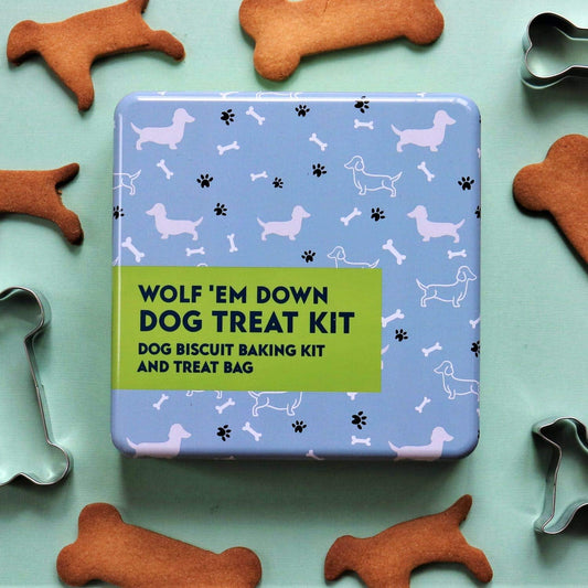 Wolf 'Em Down Dog Treat Tin