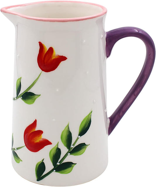 Hand Painted Jug - Tulips