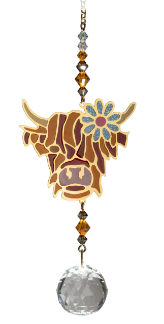 Crystal Dreams - Highland Cow - Brown
