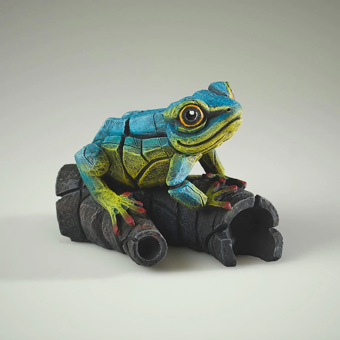 Edge Sculpture - African Tree Frog - Blue/Yellow
