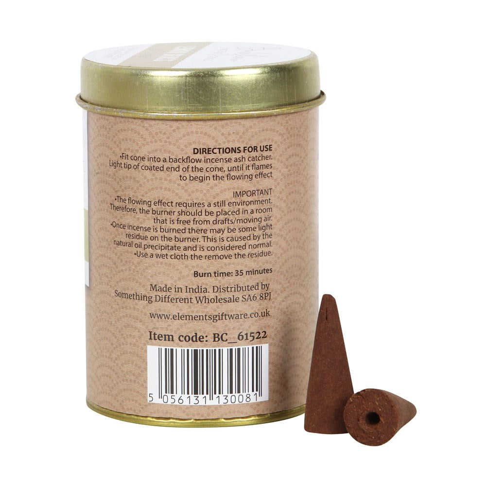 Lemon Grass Backflow Incense Cones Tin