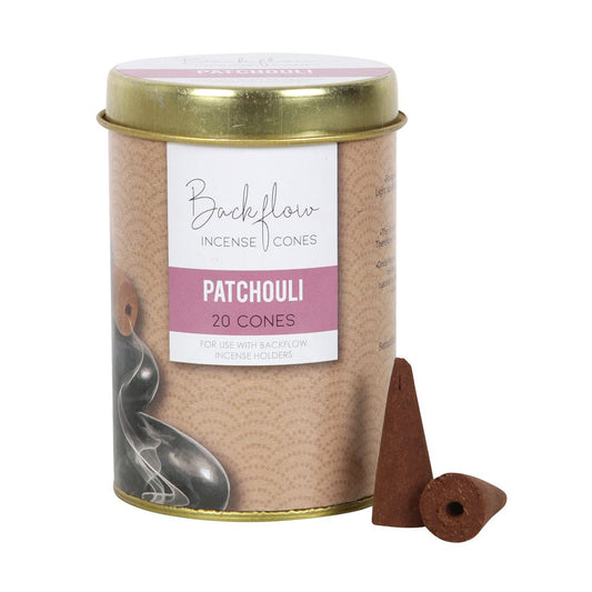 Patchouli Backflow Incense Cones Tin