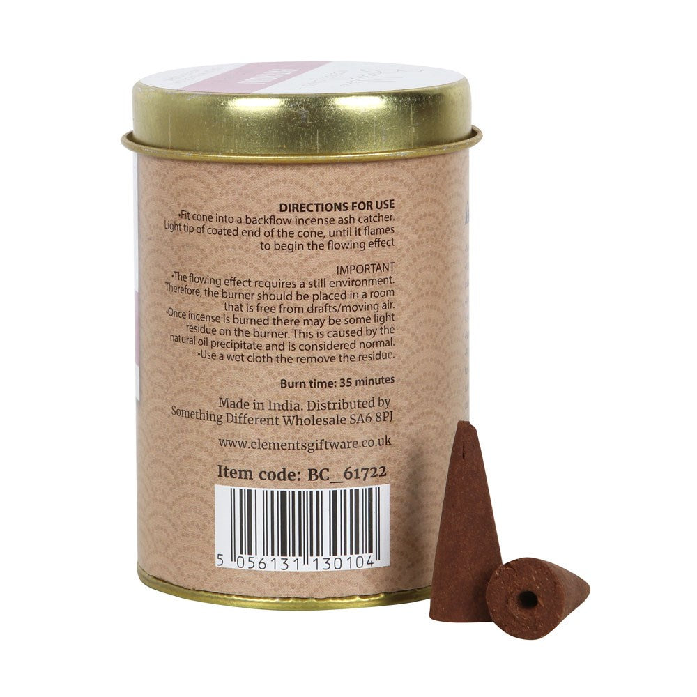 Patchouli Backflow Incense Cones Tin