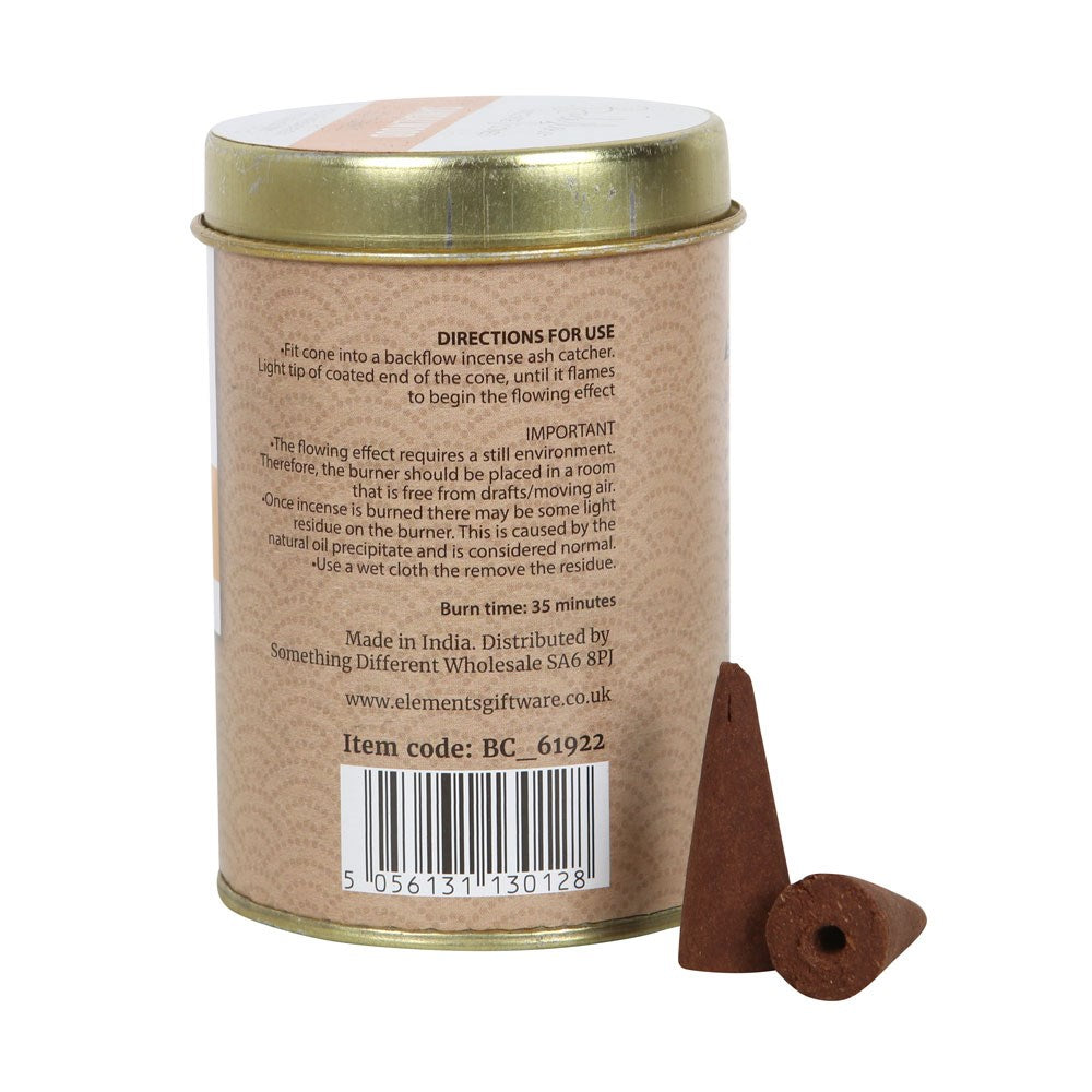 White Sage Backflow Incense Cones Tin