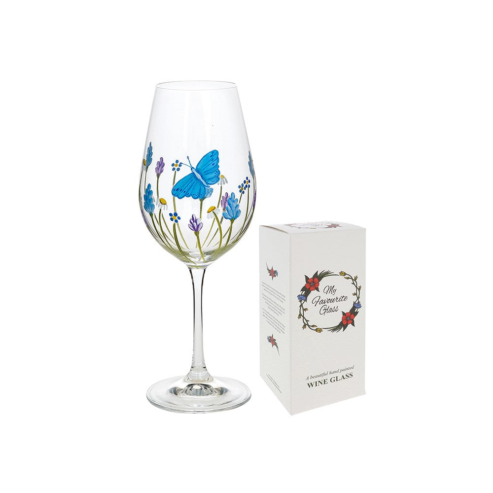 My Favourite Glass - Butterfly Garden Wine Glass