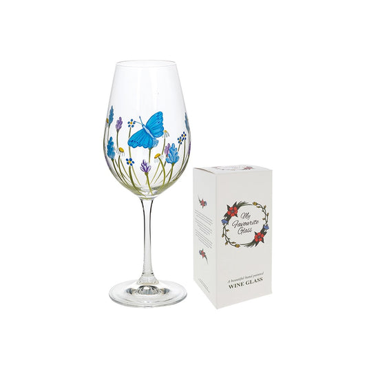 My Favourite Glass - Butterfly Garden Wine Glass