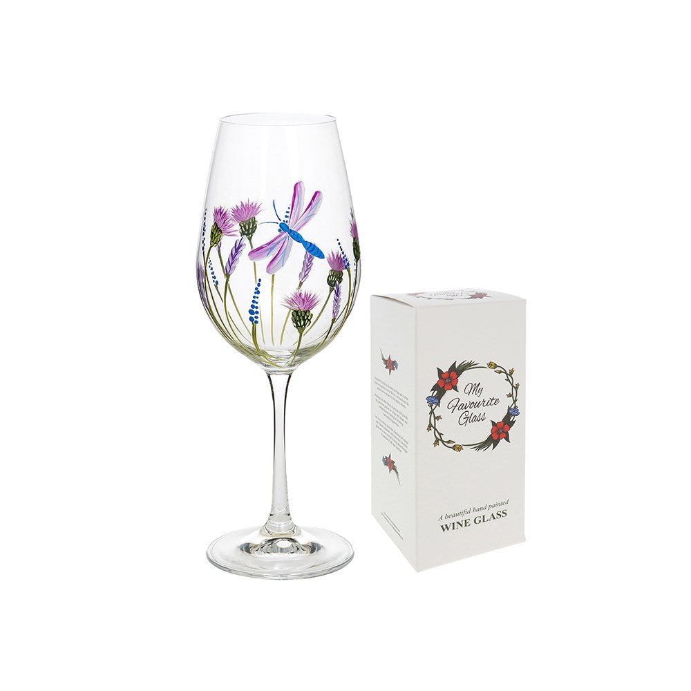 My Favourite Glass - Dragonfly Garden Wine Glass