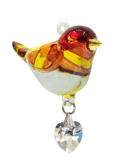 Fantasy Glass Pretty Little Bird - Goldfinch