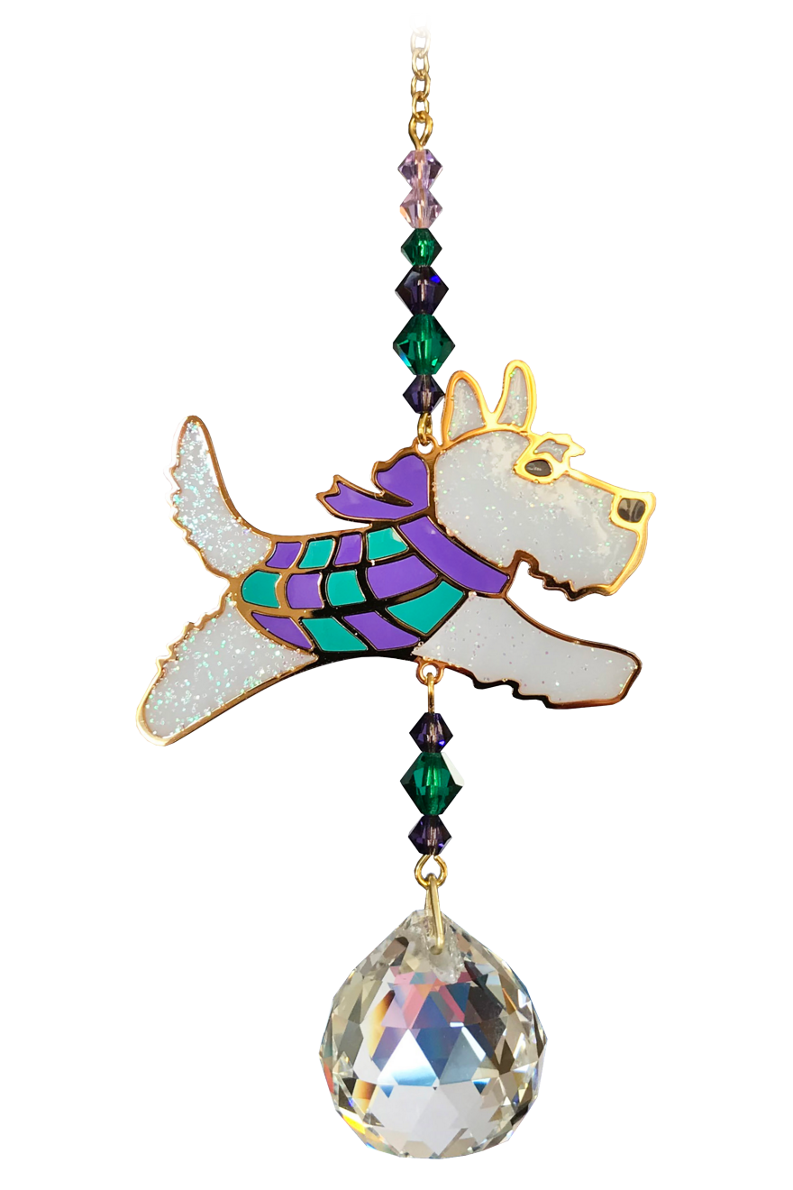 Crystal Dreams - Scottie Dog - Purple Green