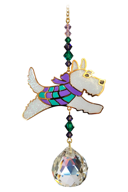 Crystal Dreams - Scottie Dog - Purple Green