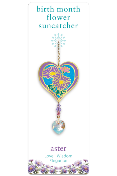 Birthmonth Flower Suncatcher - Aster - September