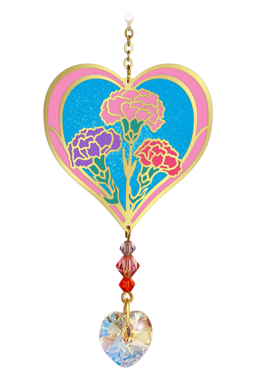 Fabulous Floral Suncatcher - Carnation