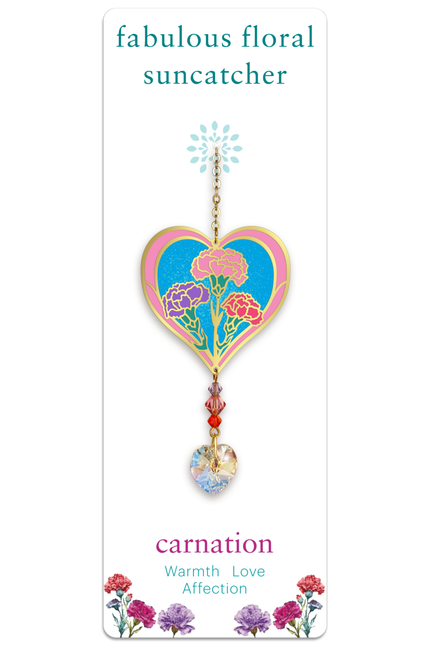 Fabulous Floral Suncatcher - Carnation