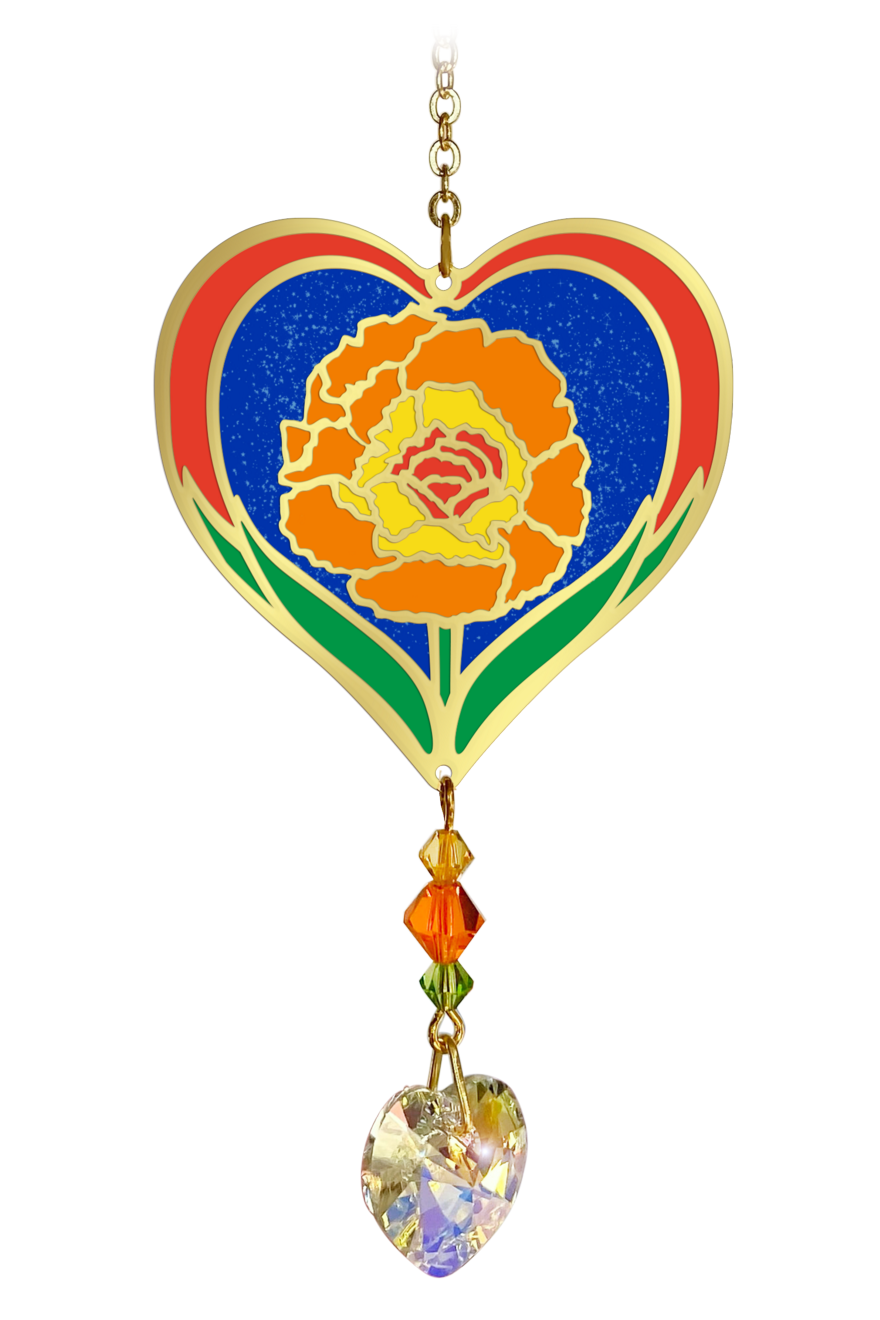 Fabulous Floral Suncatcher - Marigold