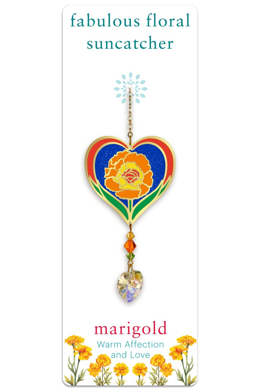 Fabulous Floral Suncatcher - Marigold