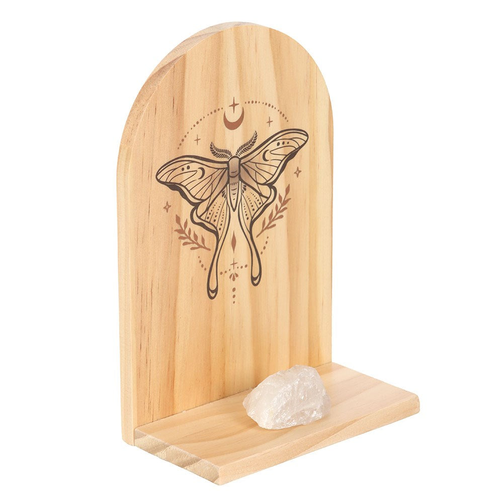 Natural Luna Moth Wooden Incense Holder