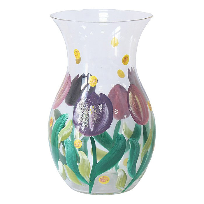 Hand Painted Vase - Tulips