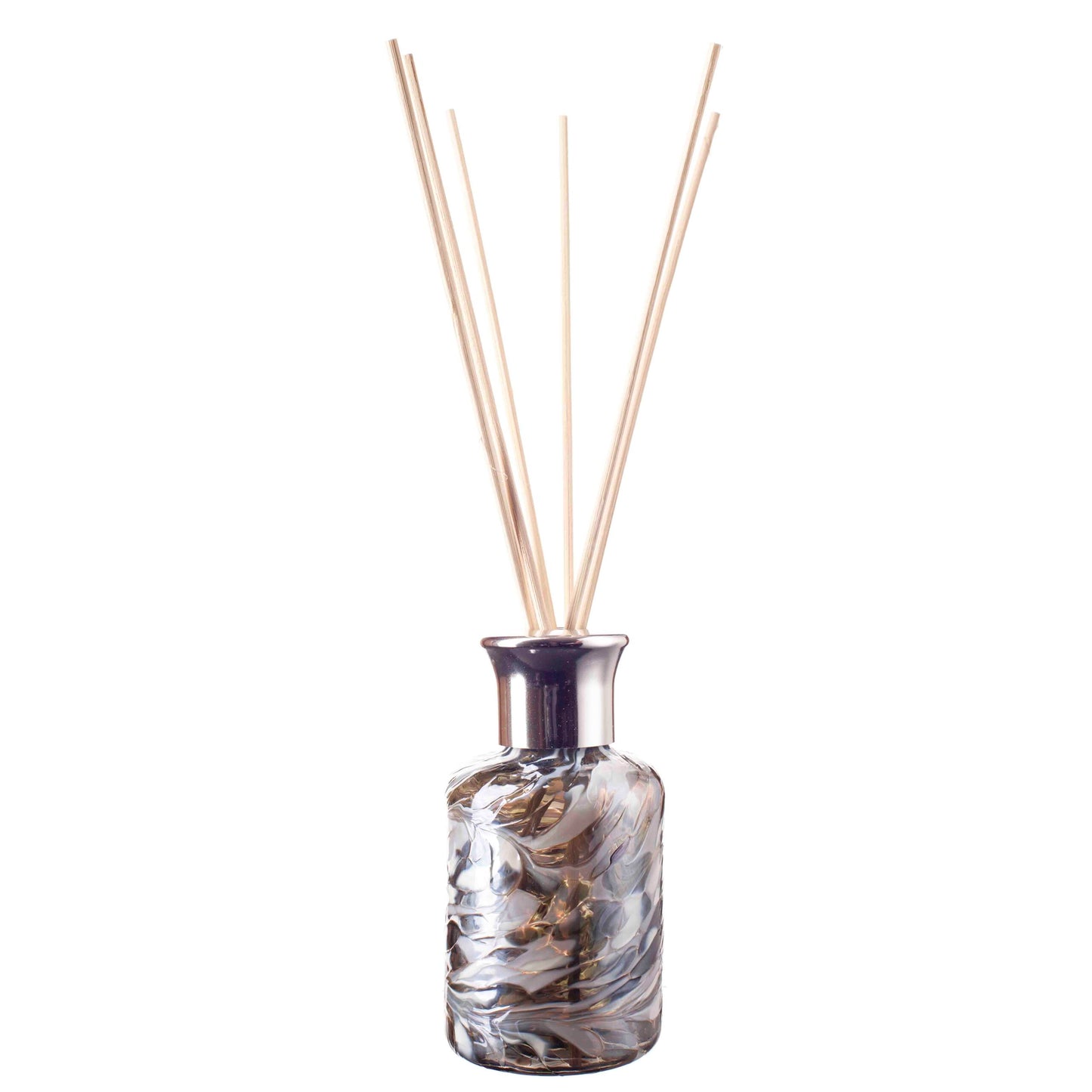 Glass Cylinder Reed Diffuser - Silver & White