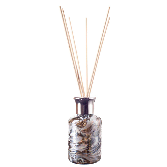 Glass Cylinder Reed Diffuser - Silver & White