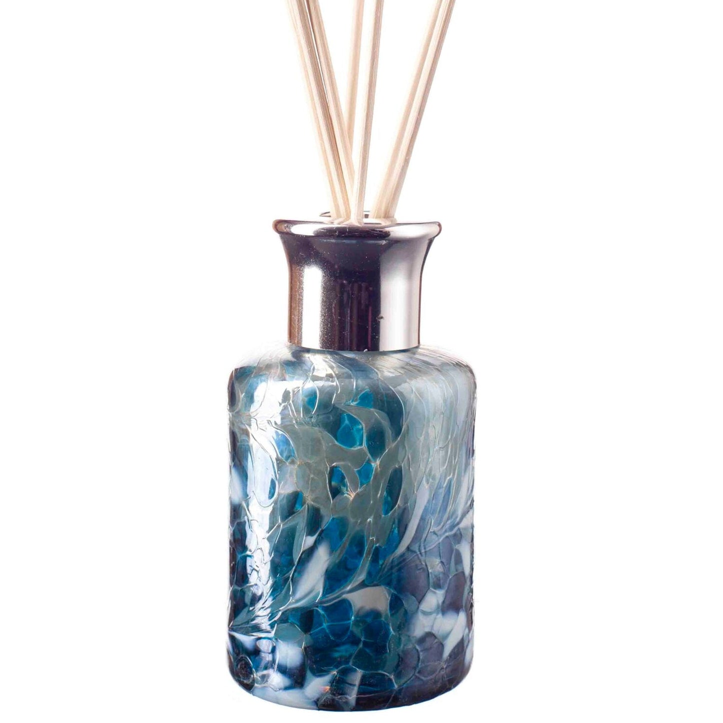 Glass Cylinder Reed Diffuser - Turquoise & White