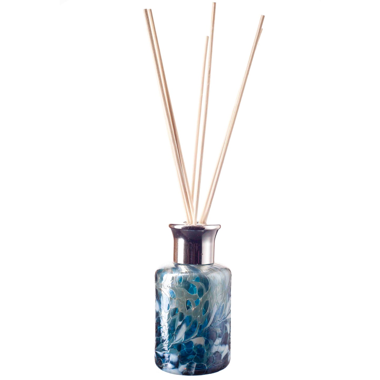 Glass Cylinder Reed Diffuser - Turquoise & White