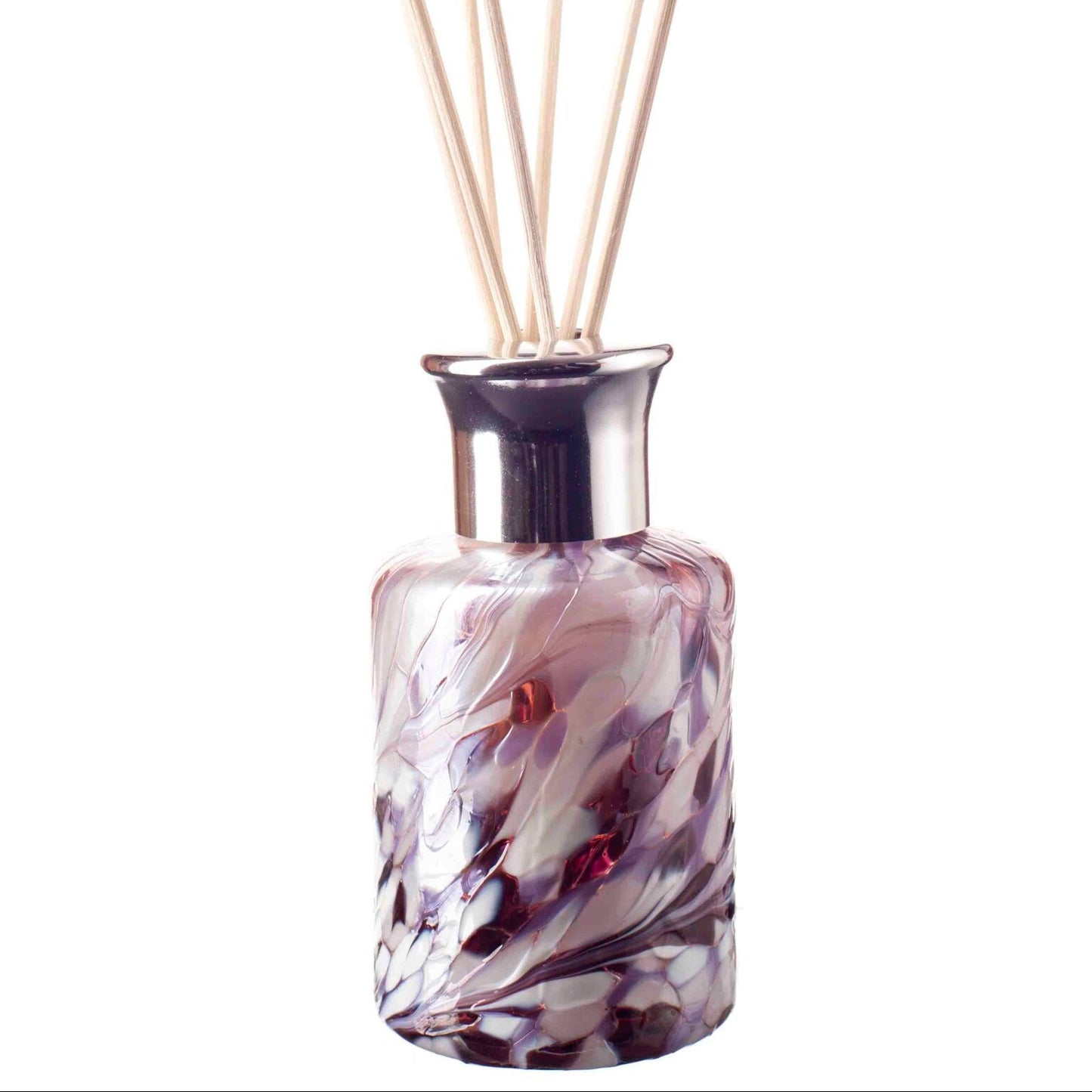 Glass Cylinder Reed Diffuser - Violet & White