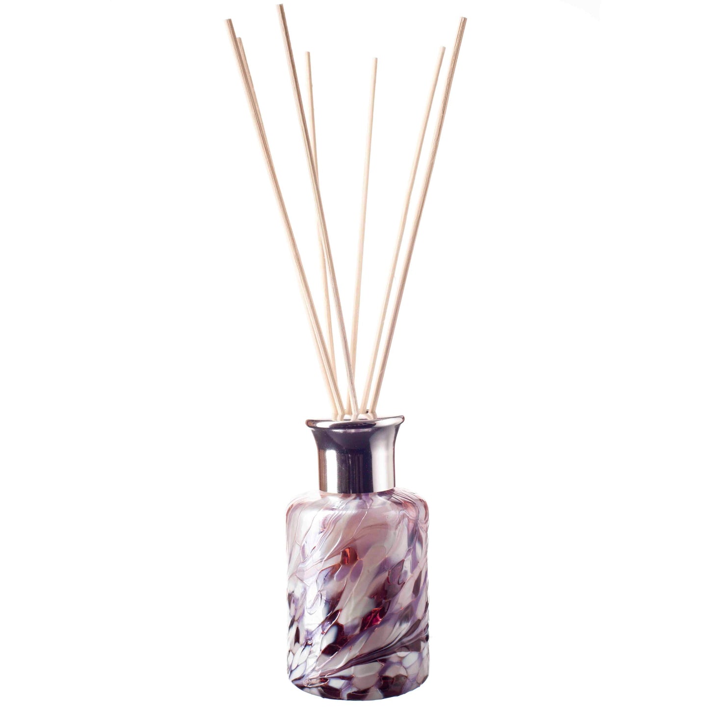 Glass Cylinder Reed Diffuser - Violet & White