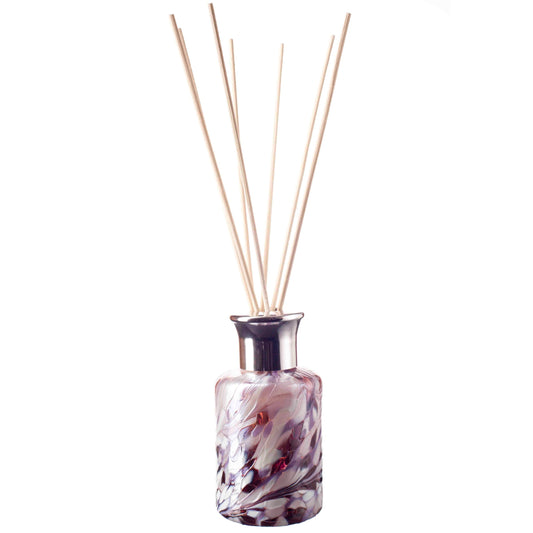 Glass Cylinder Reed Diffuser - Violet & White