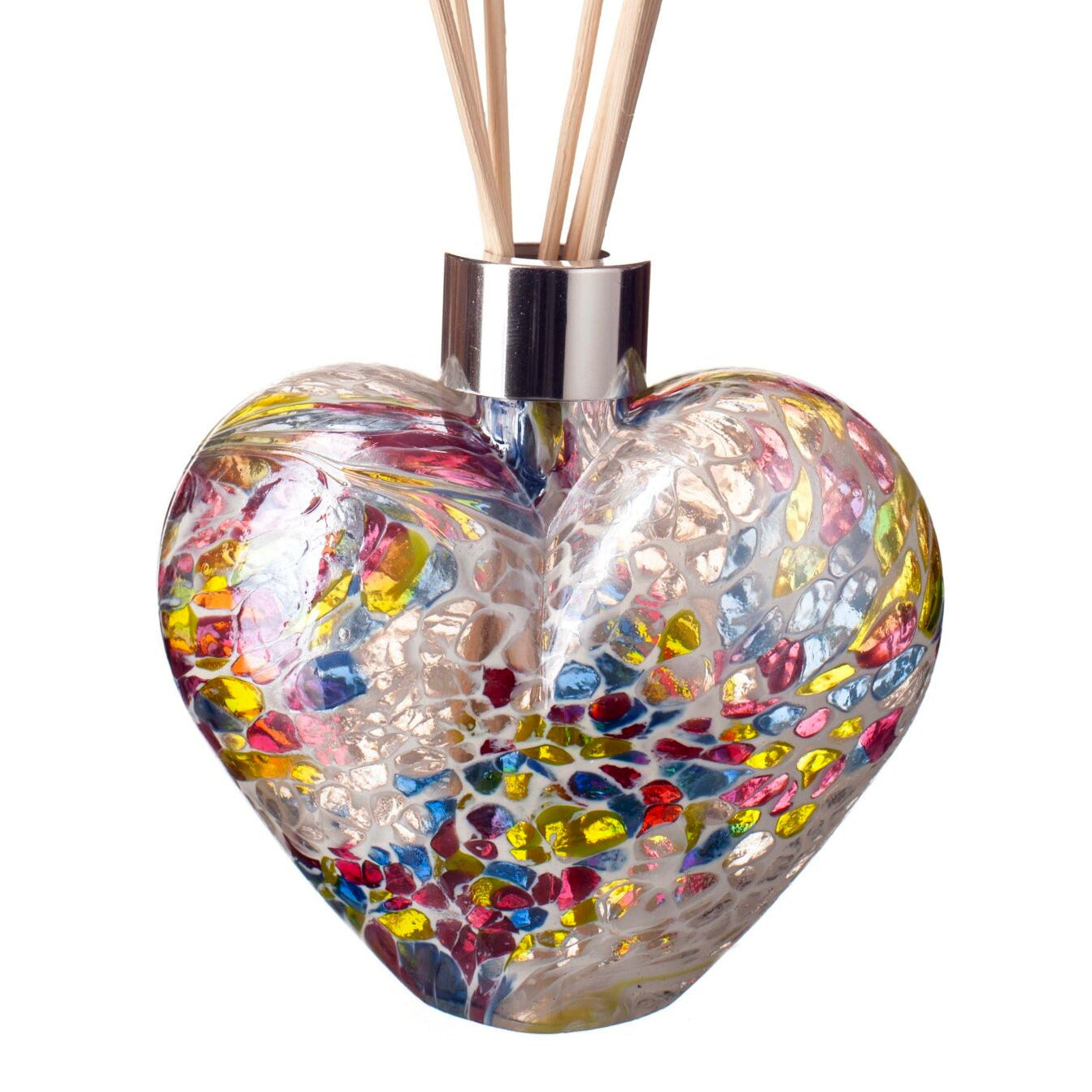 Glass Heart Reed Diffuser - Multi Colour Frost