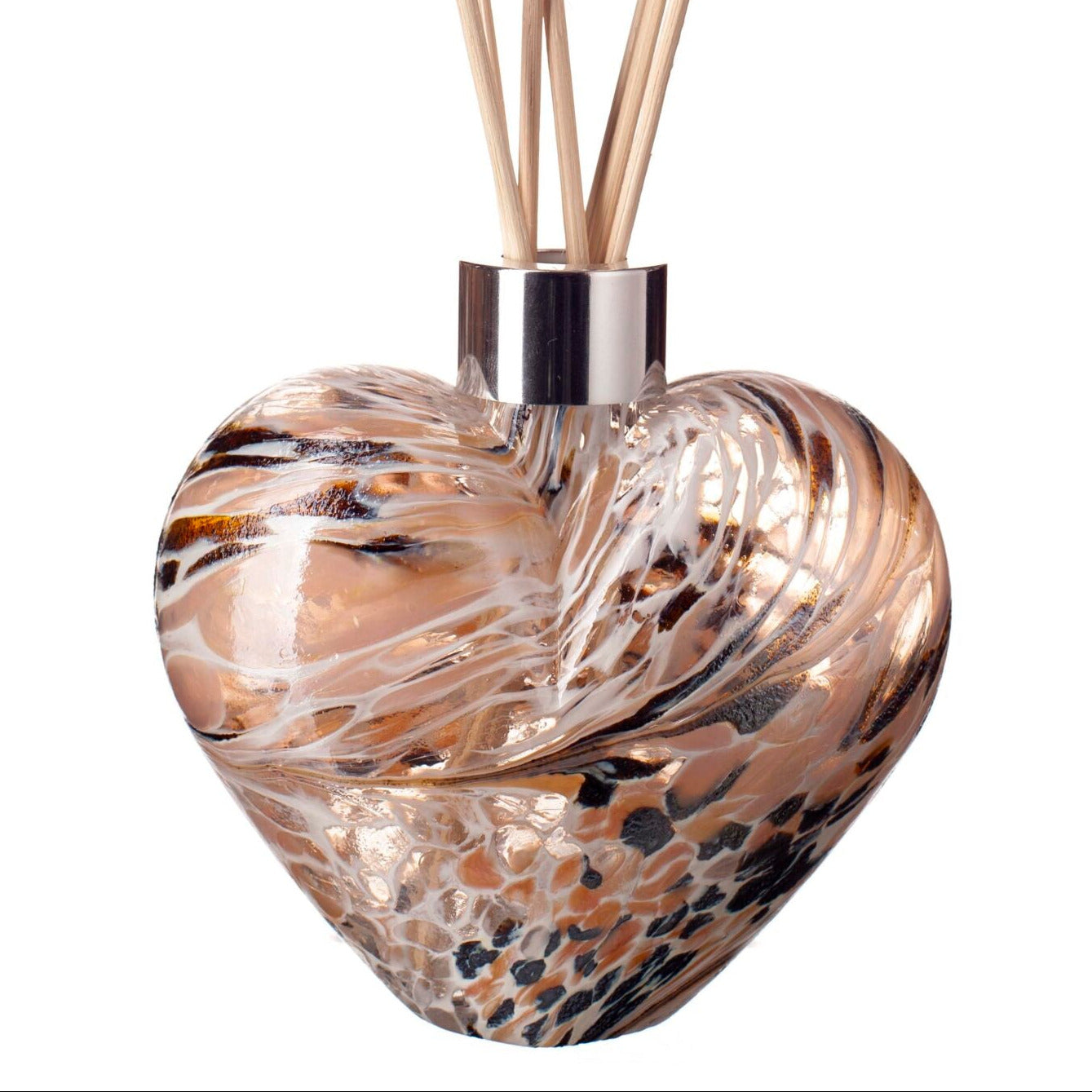 Glass Heart Reed Diffuser - White, Nude & Gold Frost