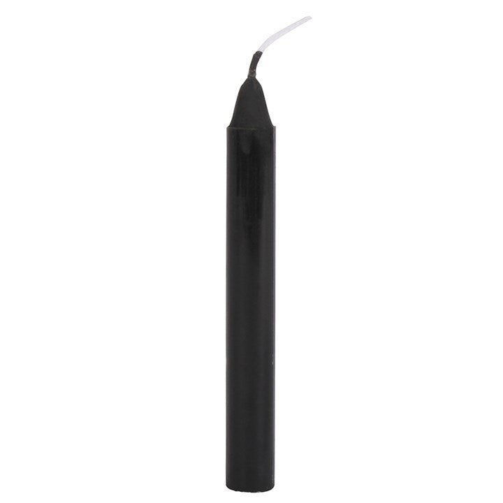 Set of 12 Black 'Protection' Spell Candles