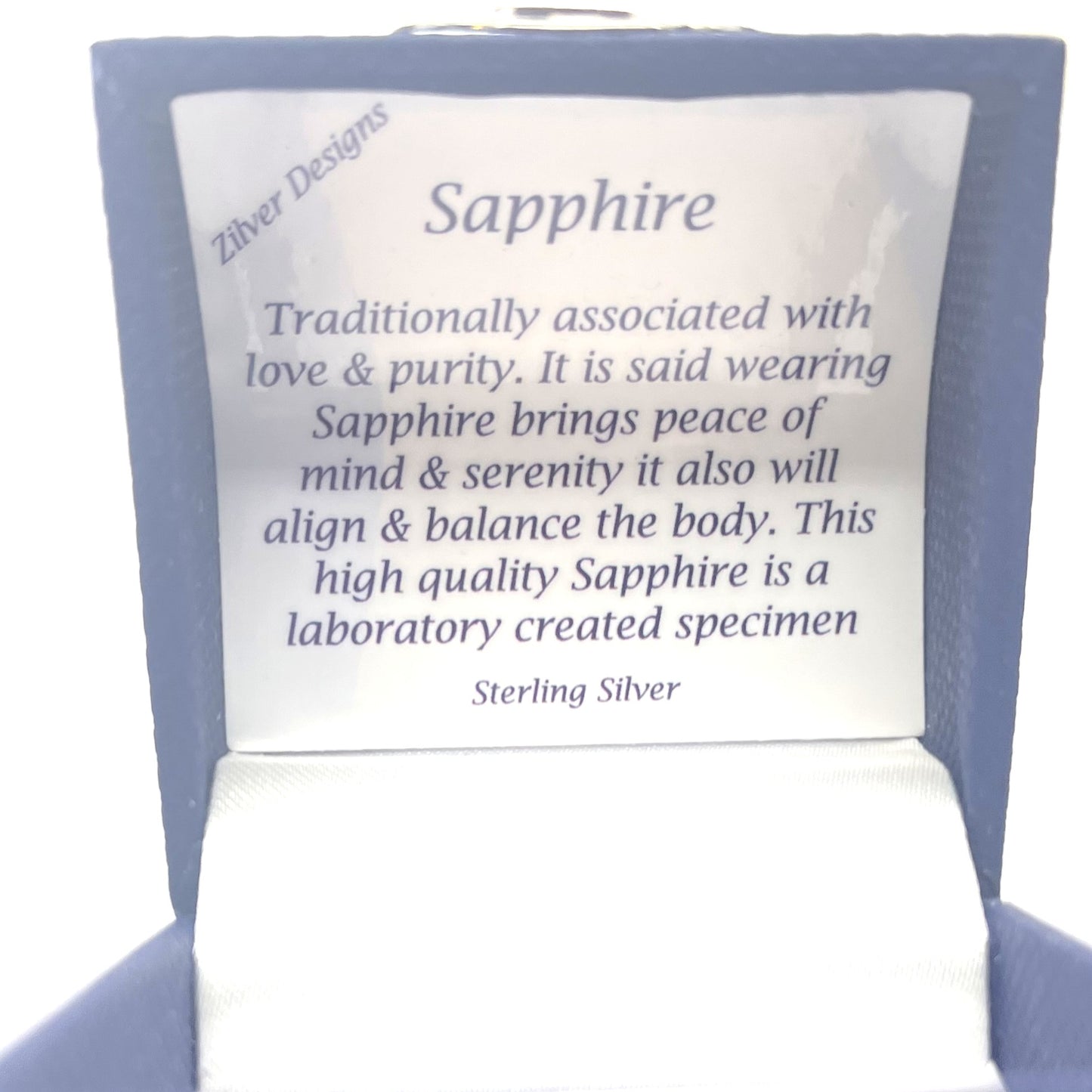 Sterling Silver Sapphire Fancy Solitaire Earrings