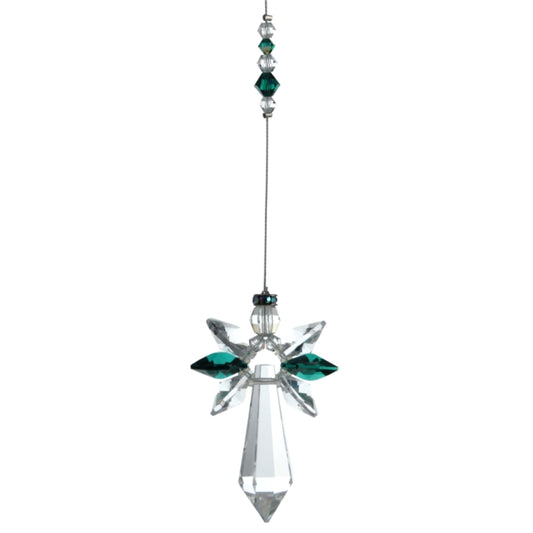 Large Guardian Angel - Emerald - May