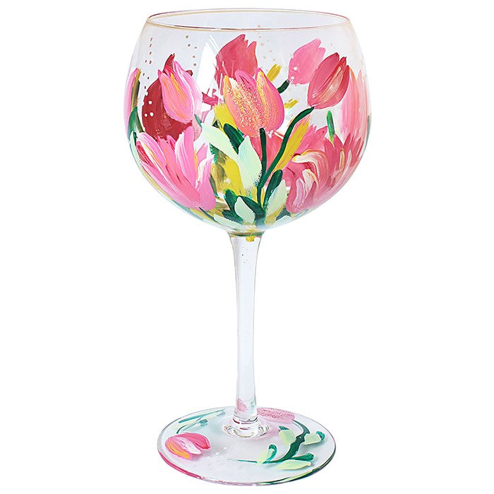 Hand Painted Gin Glass - Tulip